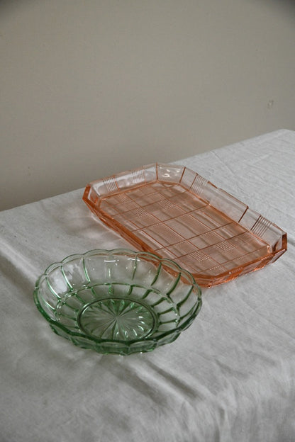 Vintage Coloured Glass Dishes