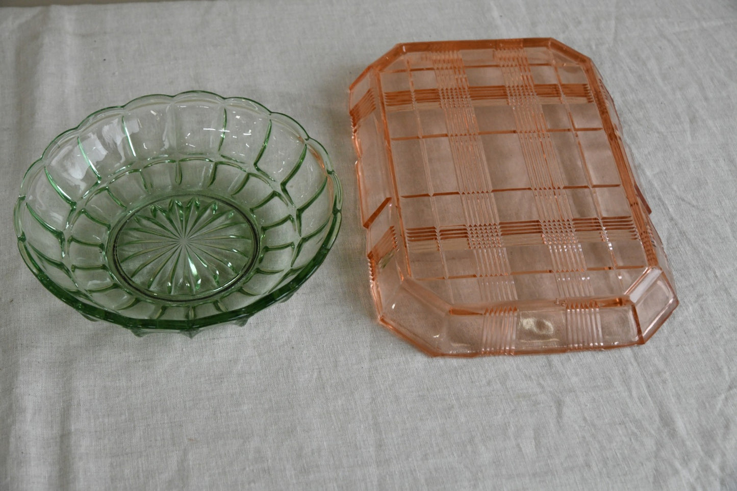 Vintage Coloured Glass Dishes