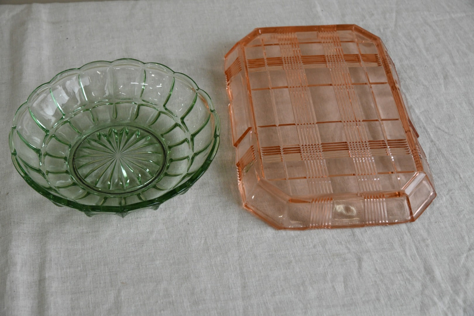 Vintage Coloured Glass Dishes