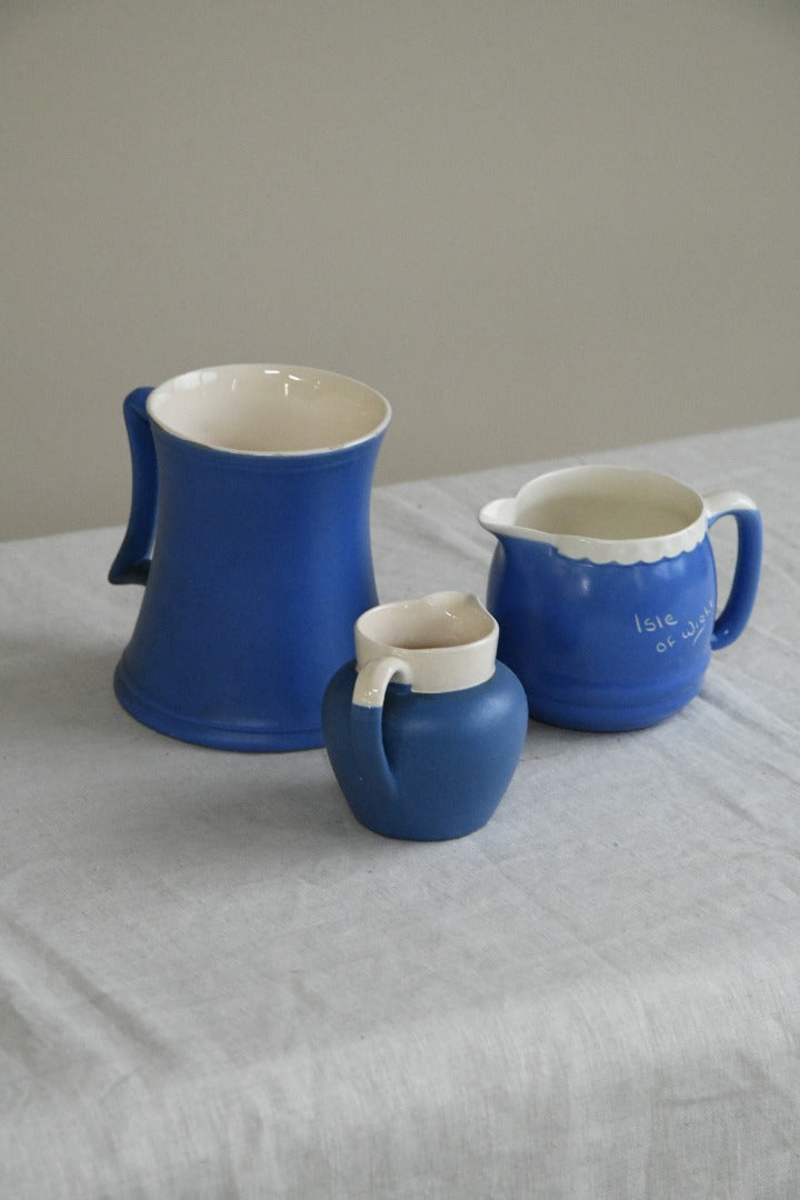 Vintage Blue Devonware Jugs