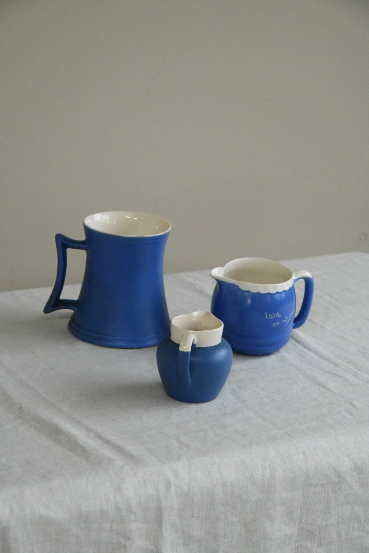 Vintage Blue Devonware Jugs