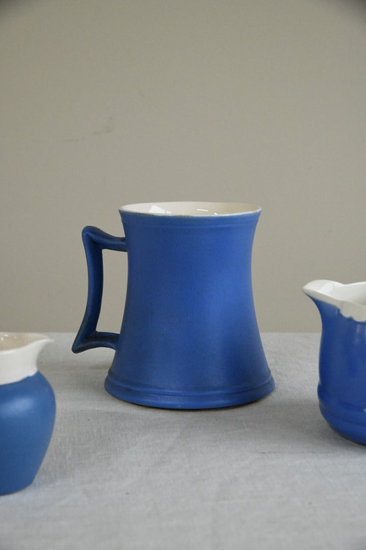 Vintage Blue Devonware Jugs