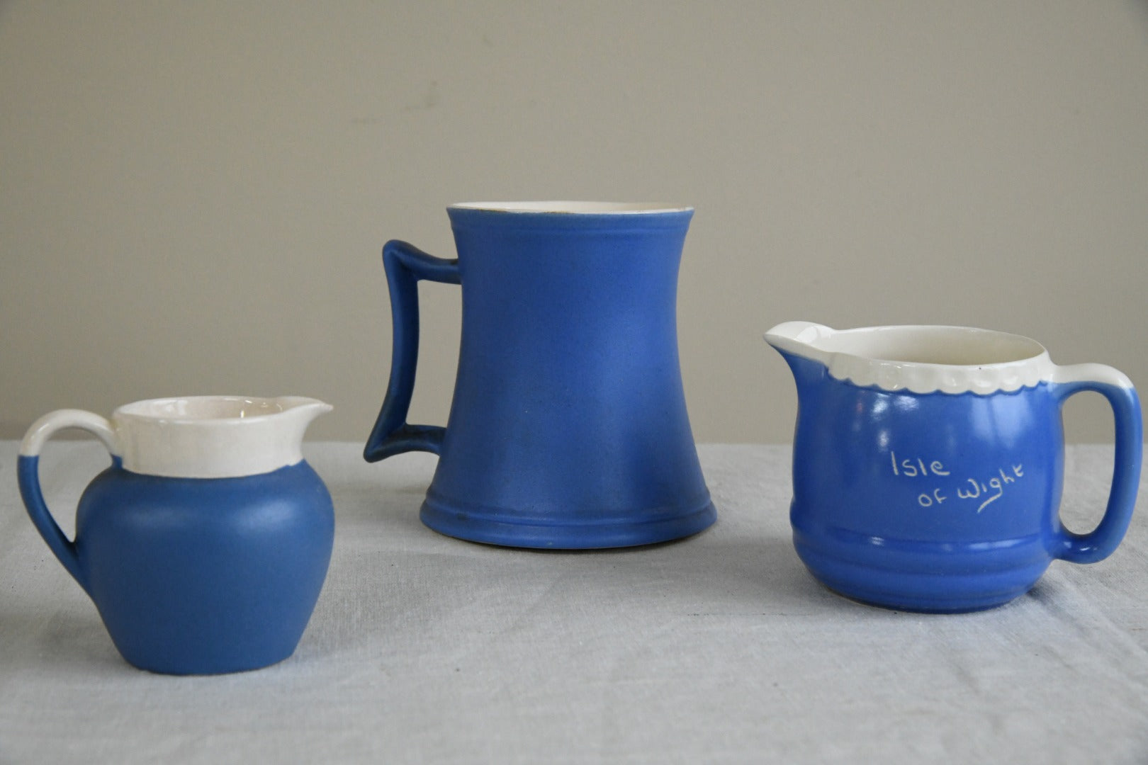 Vintage Blue Devonware Jugs