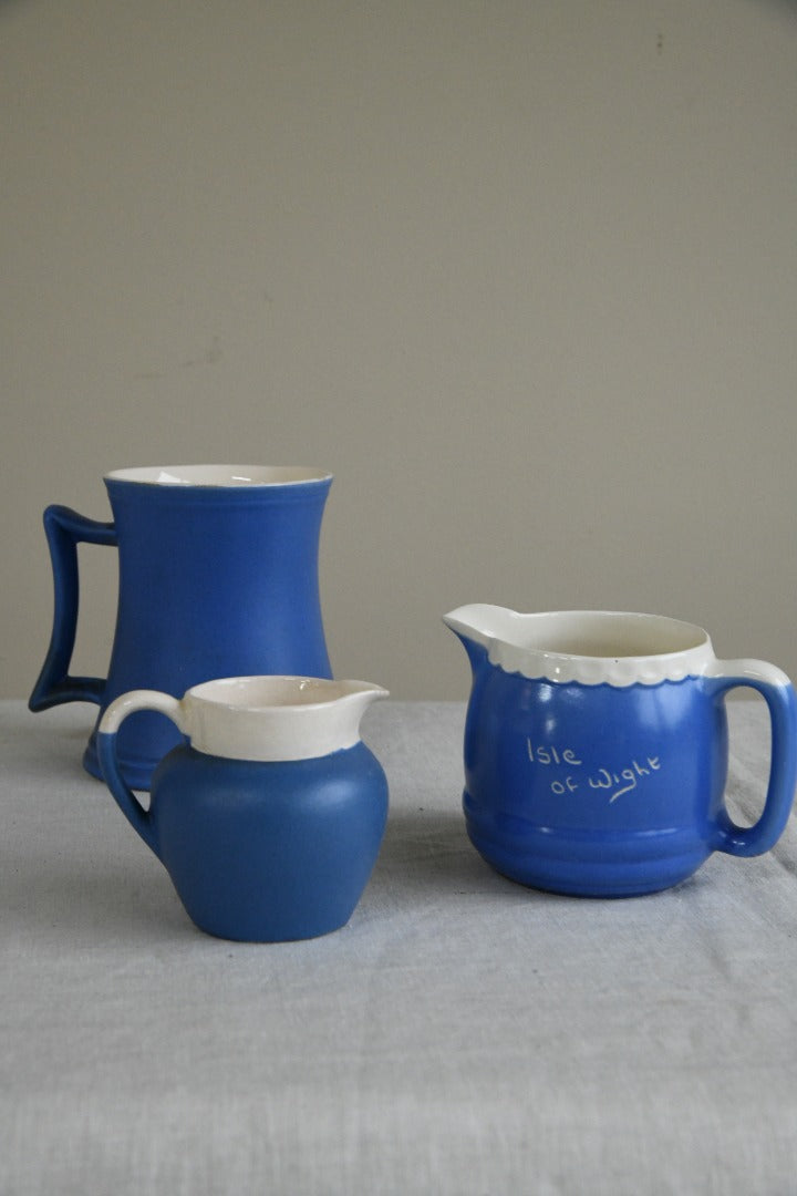 Vintage Blue Devonware Jugs