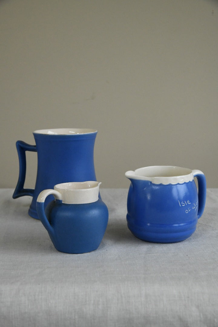 Vintage Blue Devonware Jugs