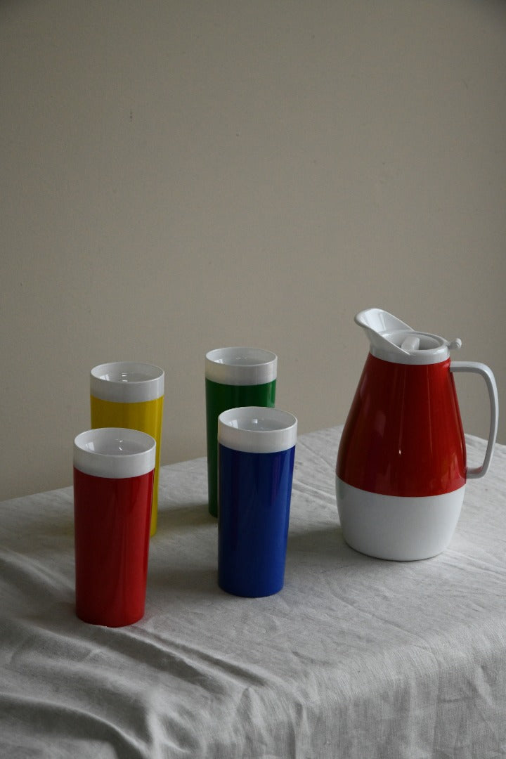 Coloured Retro Beakers & Jug