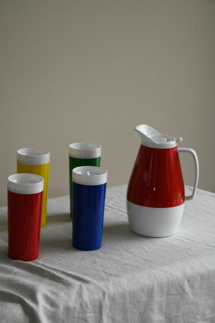 Coloured Retro Beakers & Jug