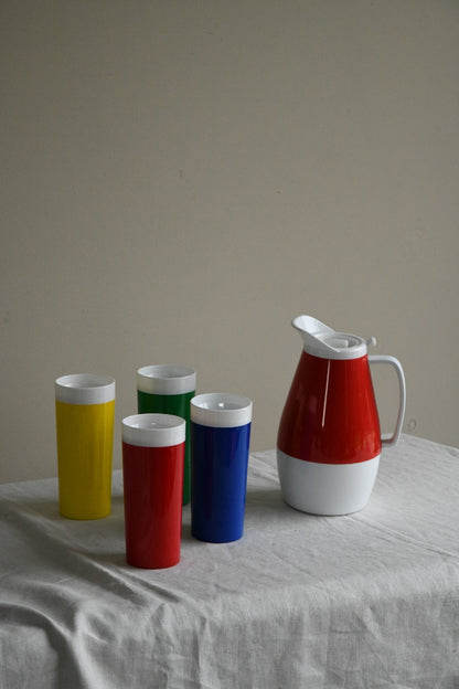 Coloured Retro Beakers & Jug