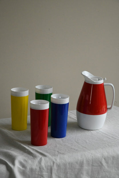 Coloured Retro Beakers & Jug