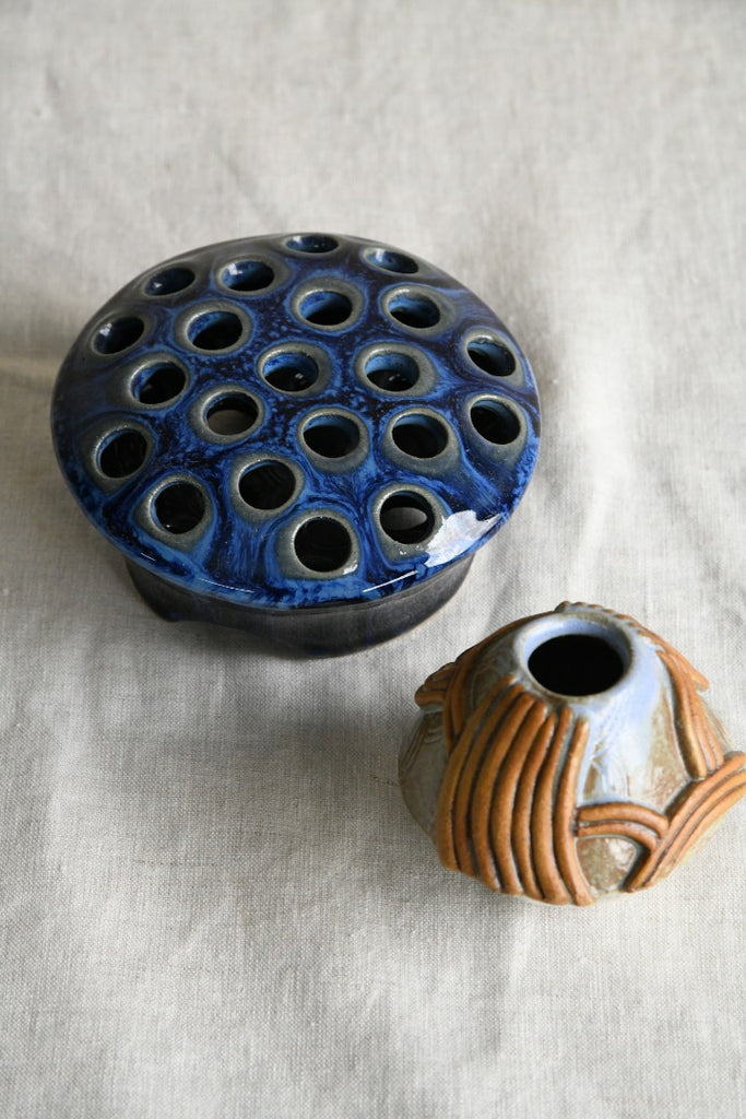 Large Ceramic Frog & Blue Pot