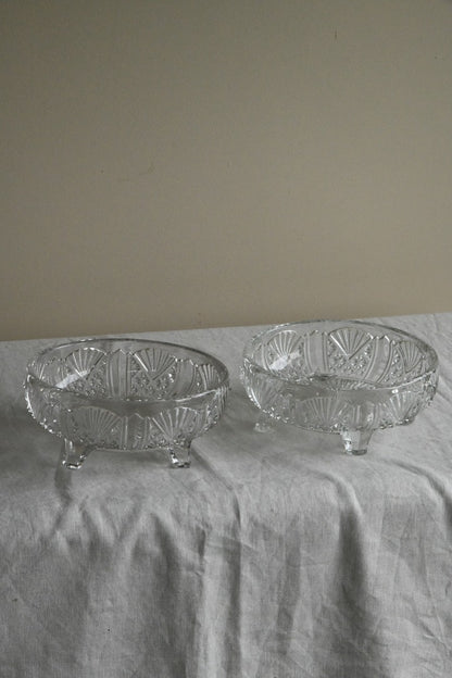 Pair Glass Dessert Bowls