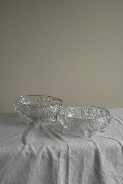 Pair Glass Dessert Bowls