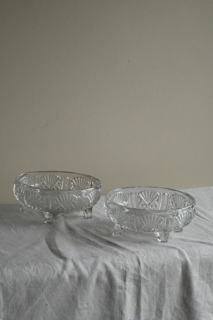 Pair Glass Dessert Bowls