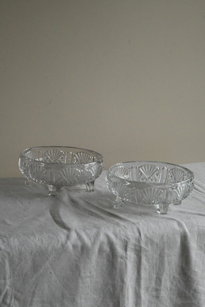 Pair Glass Dessert Bowls