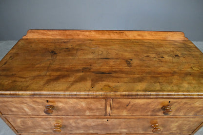 Antique Satin Birch Chest of Drawers