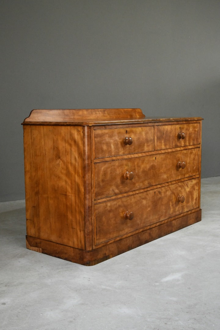 Antique Satin Birch Chest of Drawers