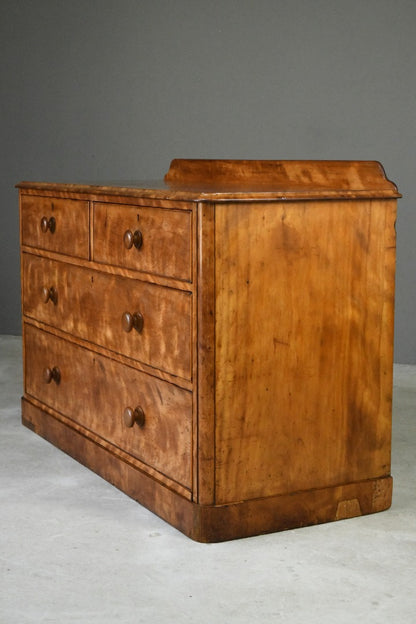 Antique Satin Birch Chest of Drawers