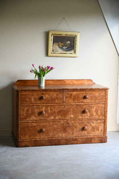 Antique Satin Birch Chest of Drawers