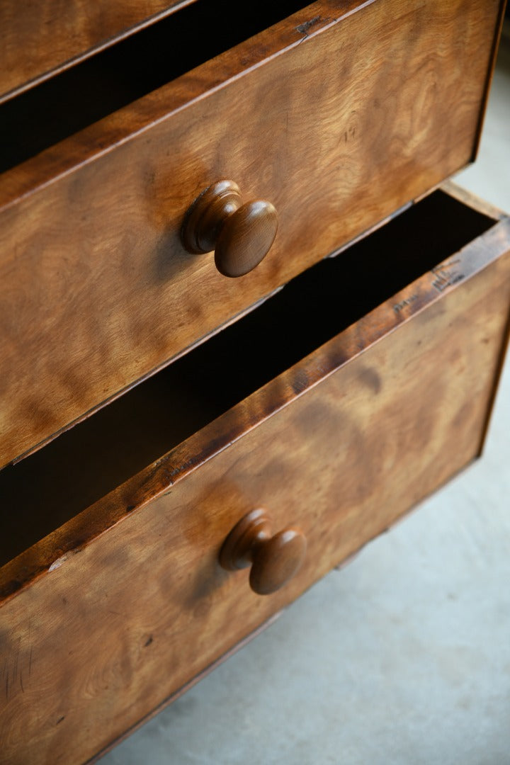 Antique Satin Birch Chest of Drawers