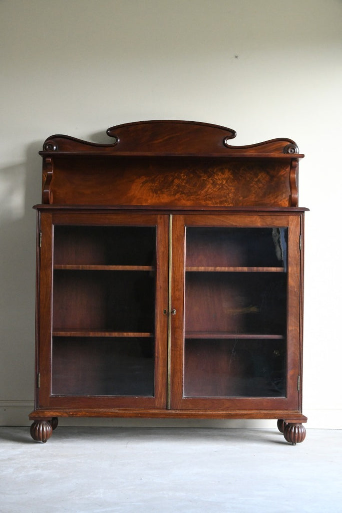 William IV Mahogany Glazed Bookcase