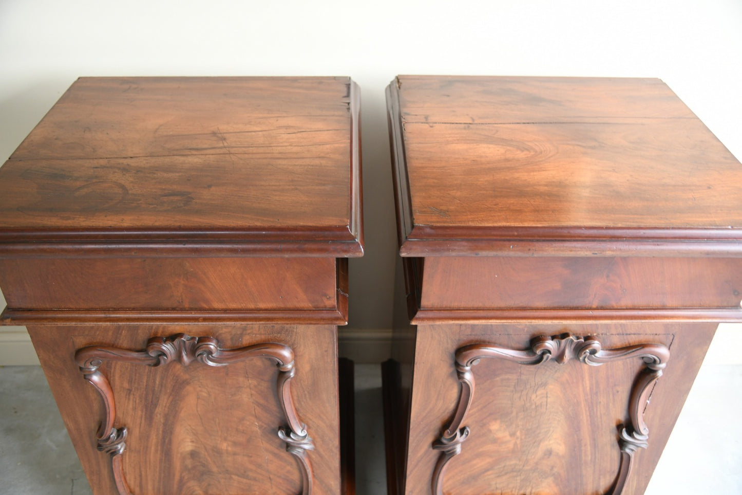 Pair Victorian Mahogany Pedestals