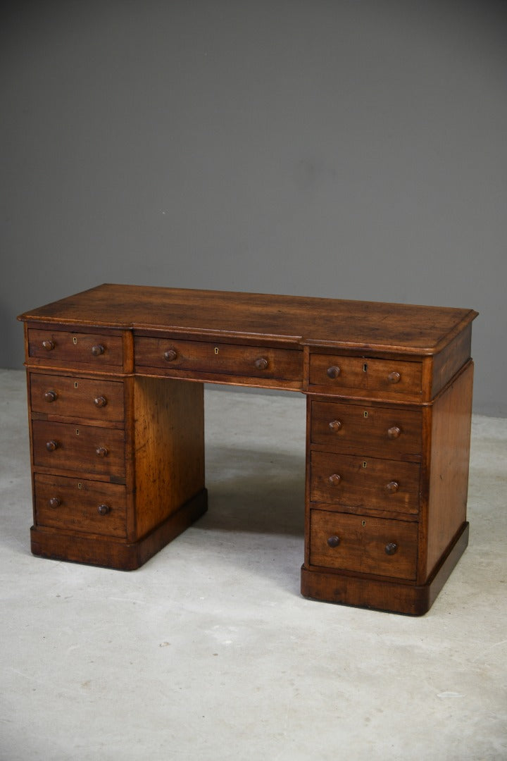 Antique Mahogany Twin Pedestal Desk