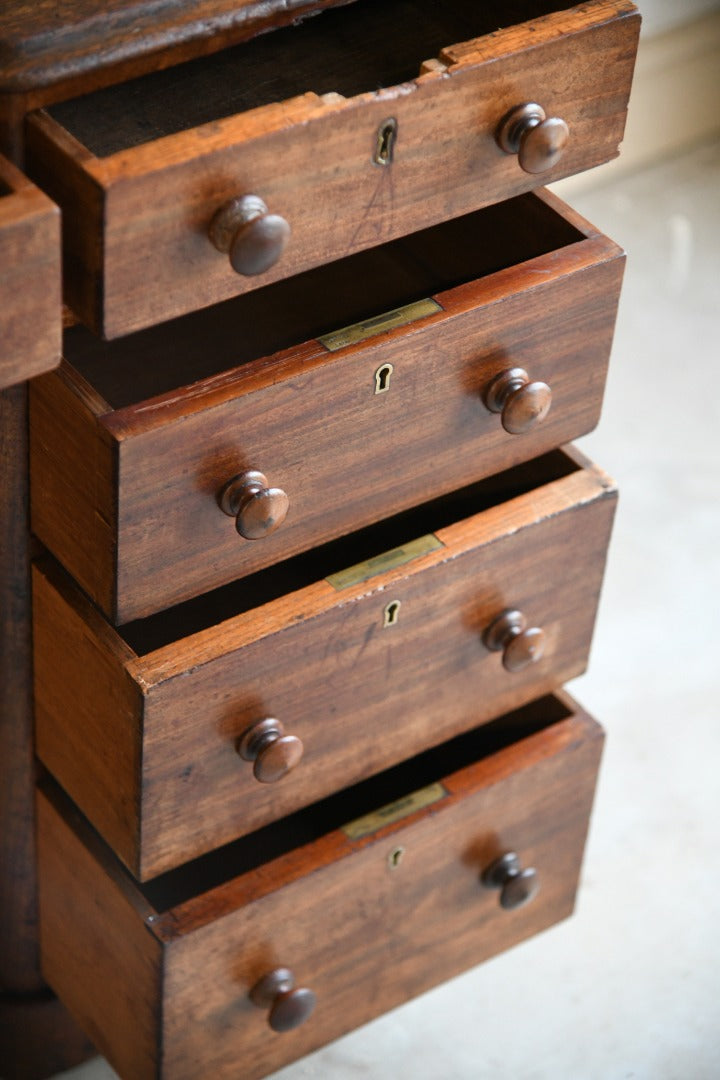 Antique Mahogany Twin Pedestal Desk