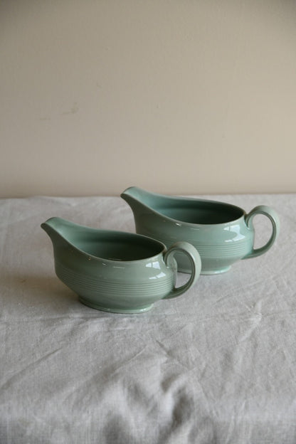 Pair Woods ware Beryl Gravy Jugs