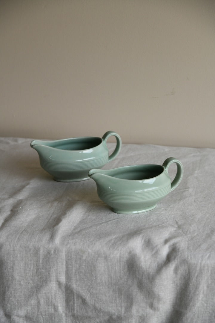 Pair Woods ware Beryl Gravy Jugs