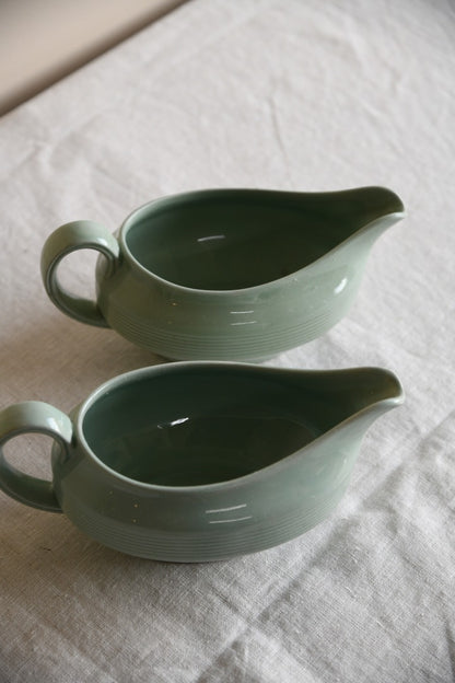 Pair Woods ware Beryl Gravy Jugs