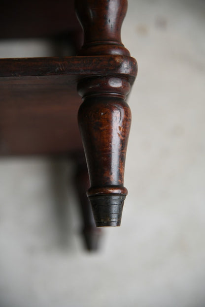 Antique Turned Fruitwood Canterbury