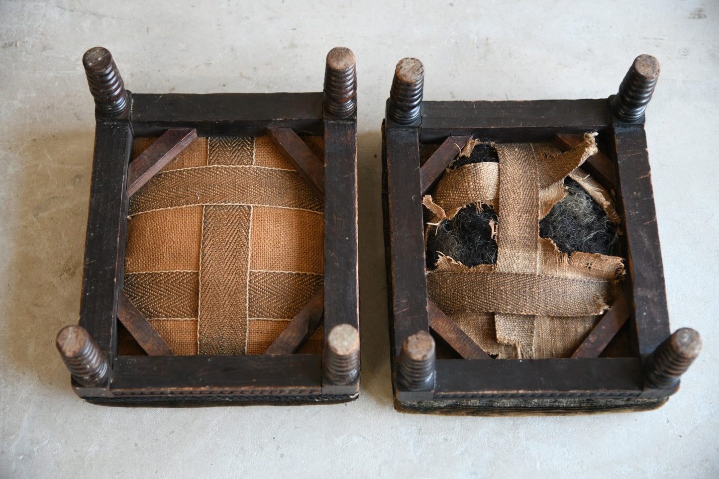 Pair William IV Footstools