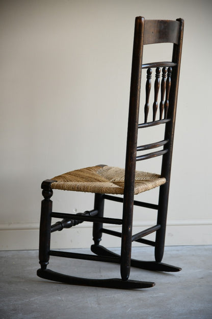 Rustic Spindle Back Rocking Chair