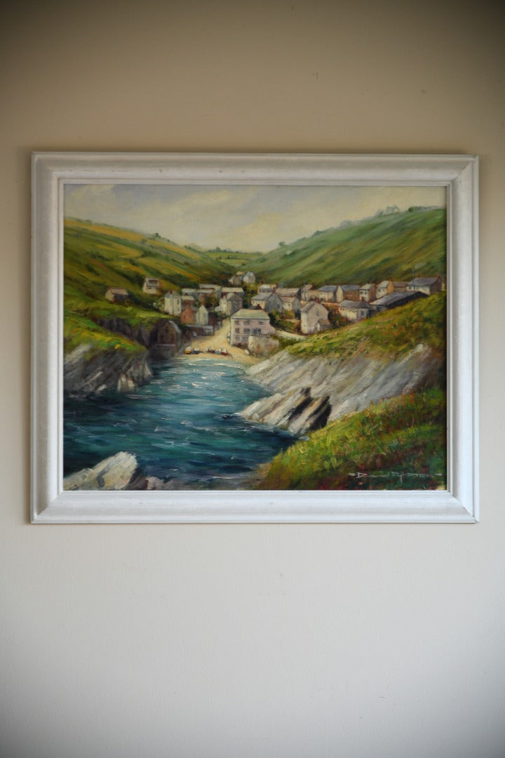 Portloe Harbour Oil On Board