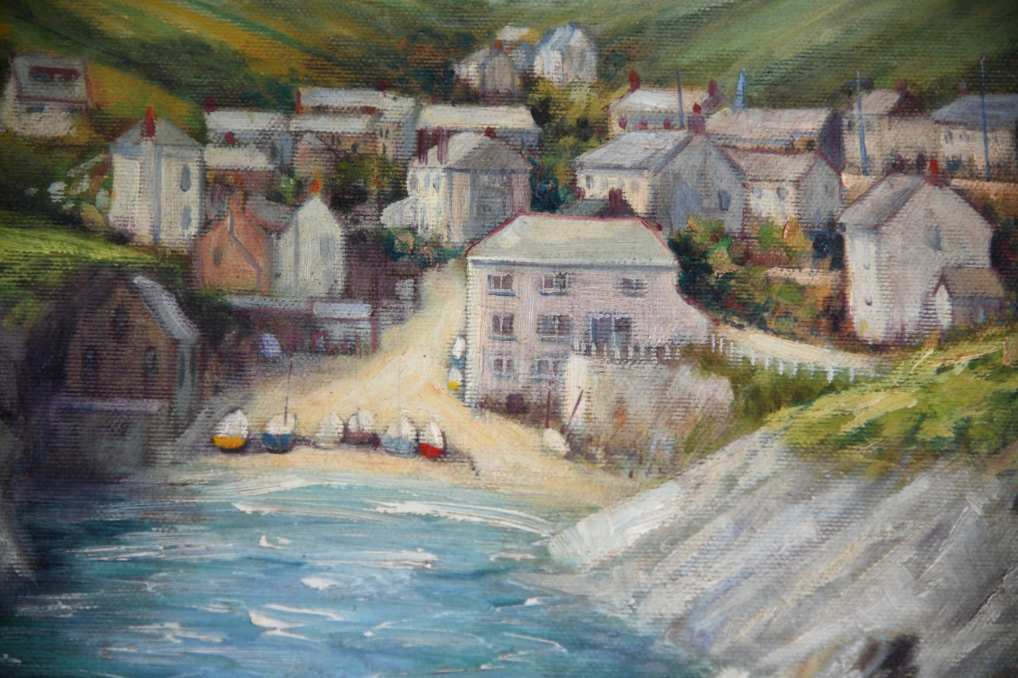 Portloe Harbour Oil On Board