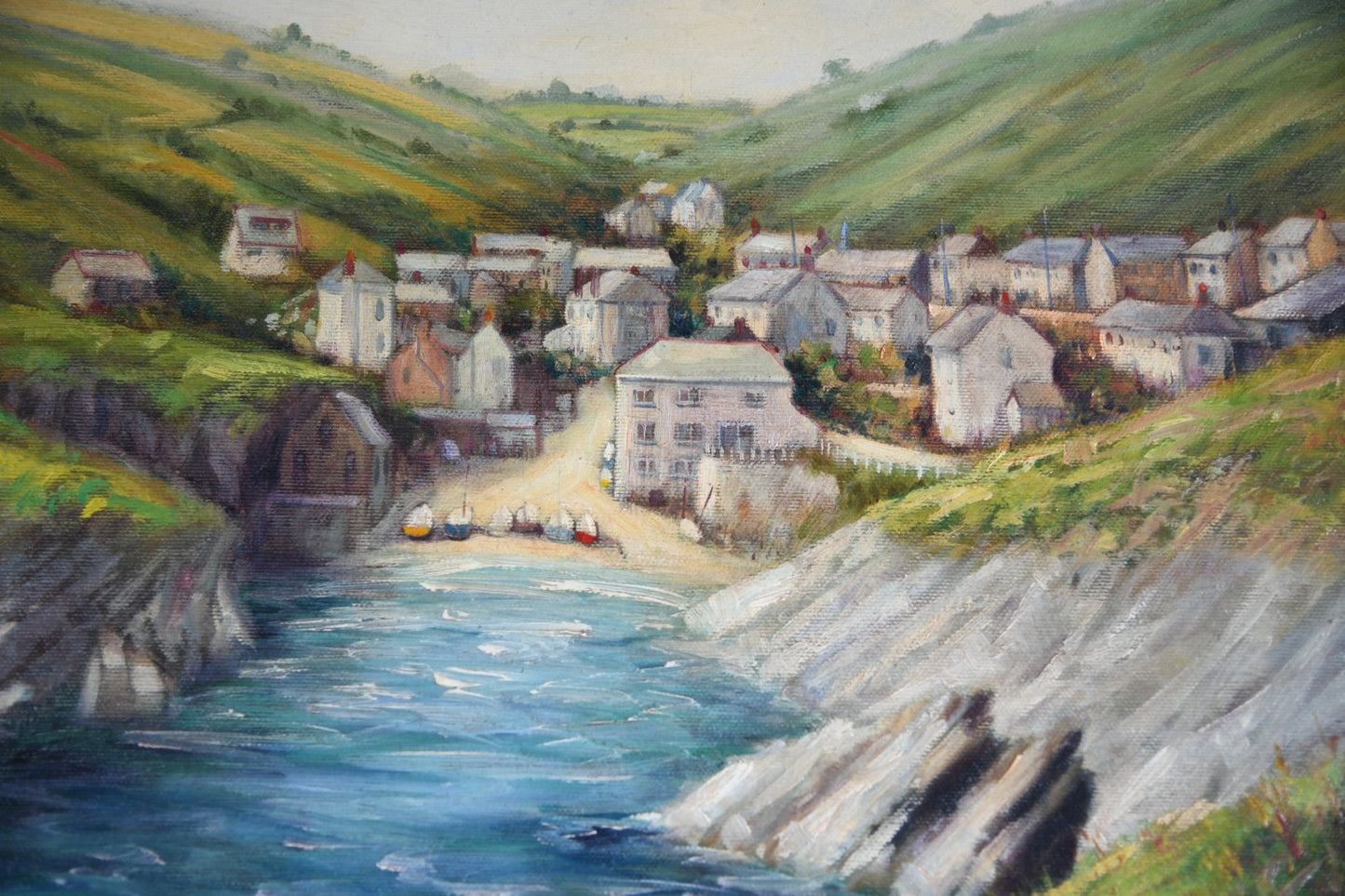 Portloe Harbour Oil On Board