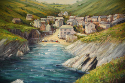 Portloe Harbour Oil On Board