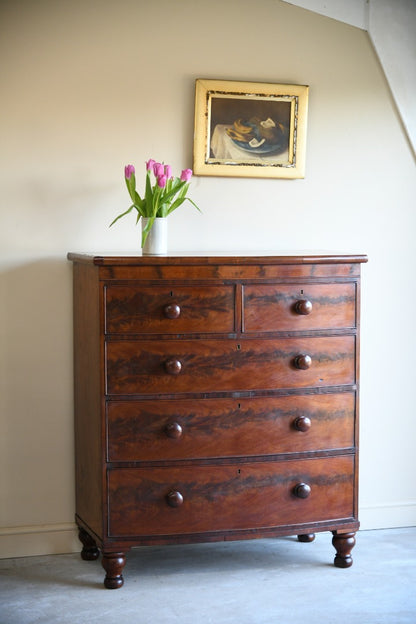 Victorian Bow Front Chest of Drawers