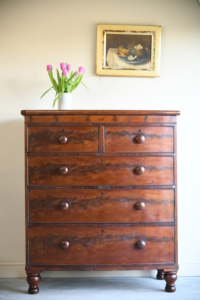 Victorian Bow Front Chest of Drawers