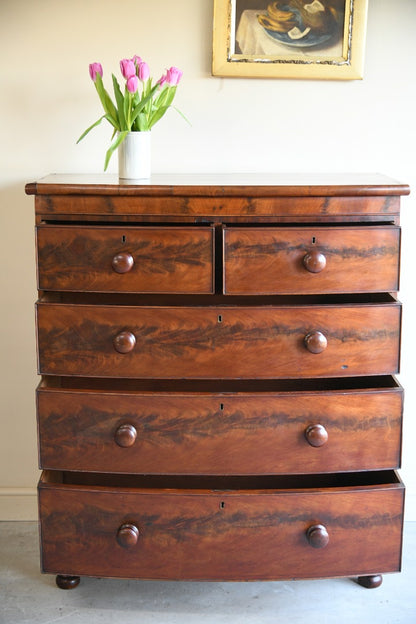 Victorian Bow Front Chest of Drawers