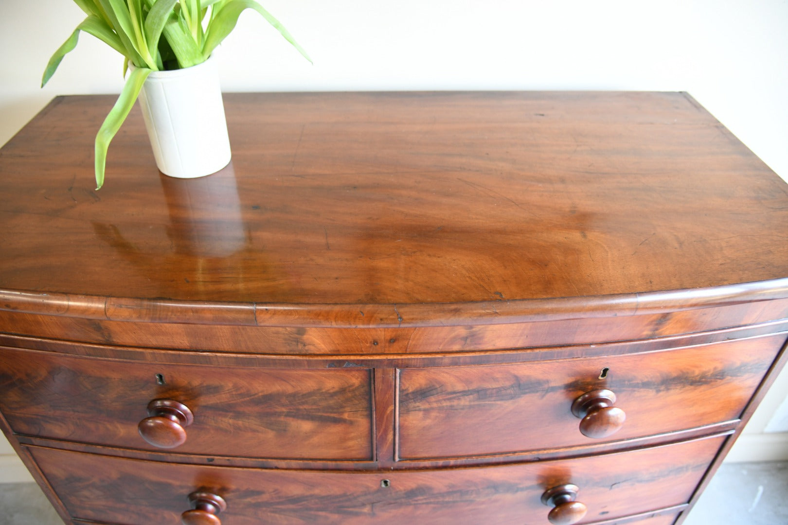 Victorian Bow Front Chest of Drawers