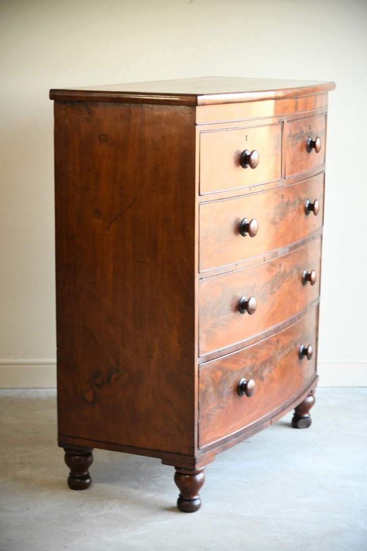 Victorian Bow Front Chest of Drawers