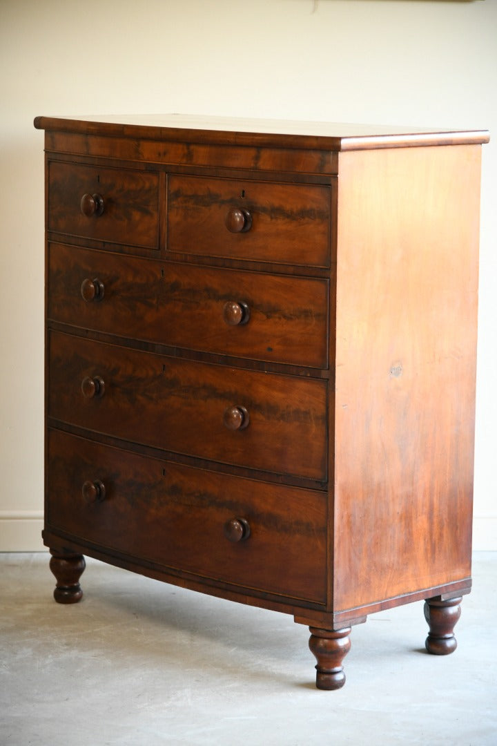 Victorian Bow Front Chest of Drawers