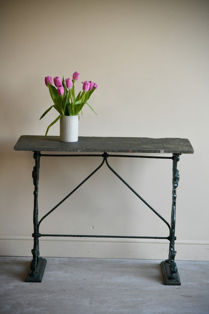 Cast Iron & Slate Table