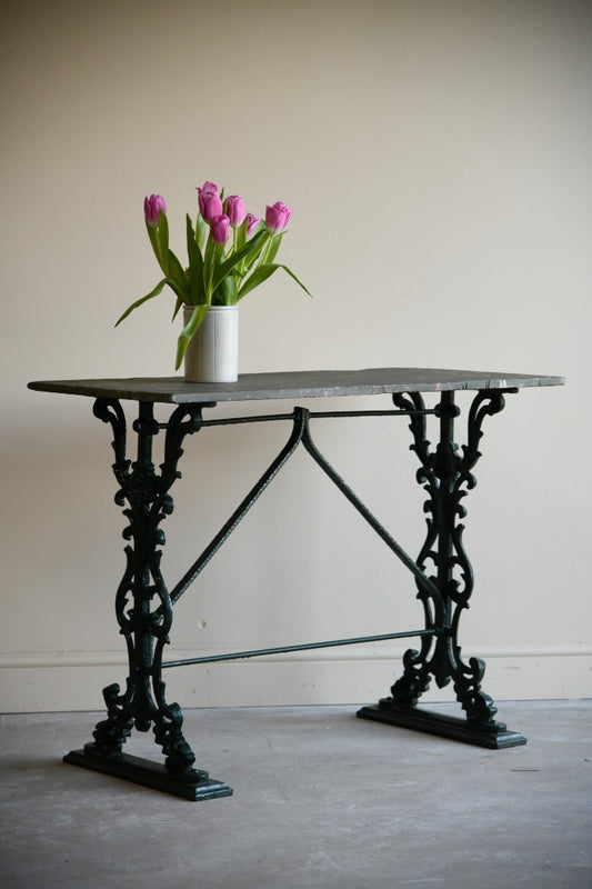 Cast Iron & Slate Table