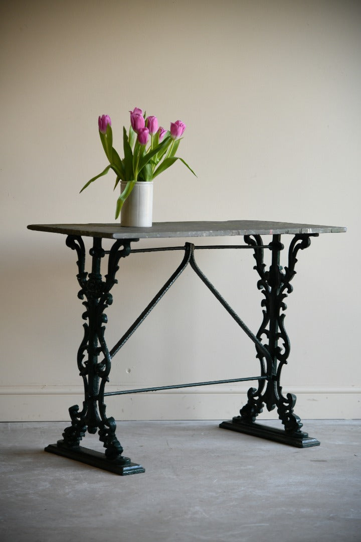 Cast Iron & Slate Table