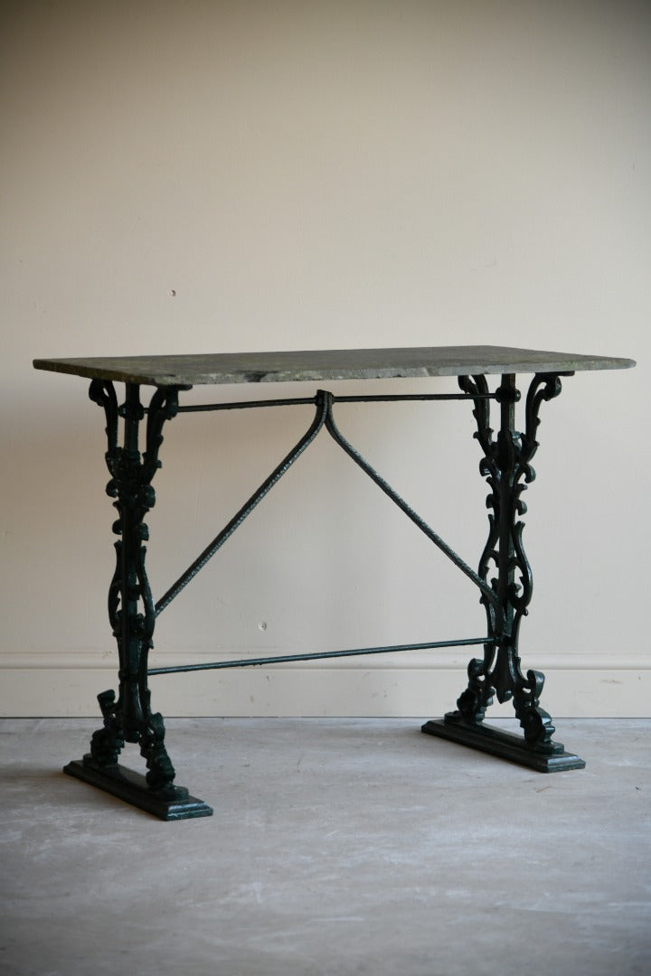 Cast Iron & Slate Table