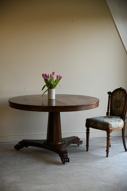 Victorian Rosewood Round Breakfast Table