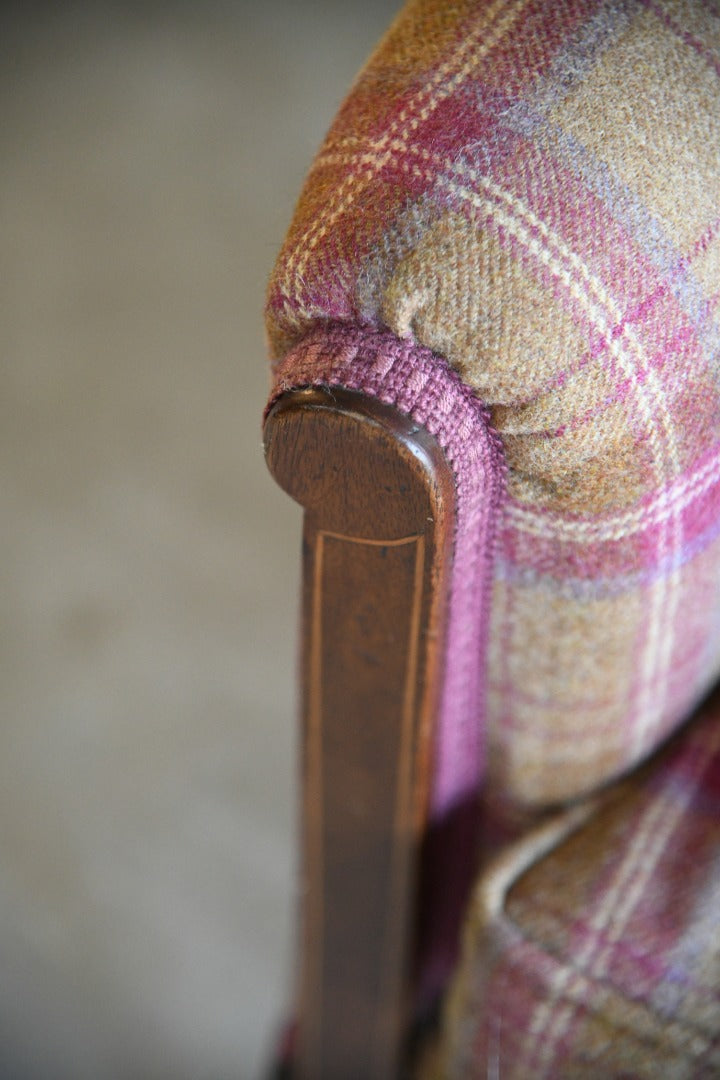 Edwardian Tartan Upholstered Armchair