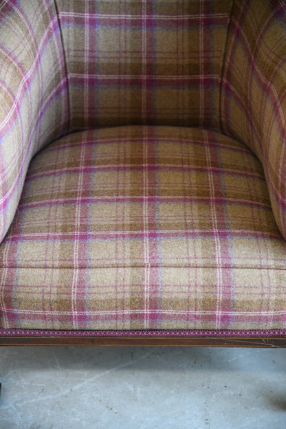 Edwardian Tartan Upholstered Armchair